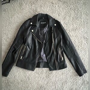 Guess faux leather asymmetrical moto jacket